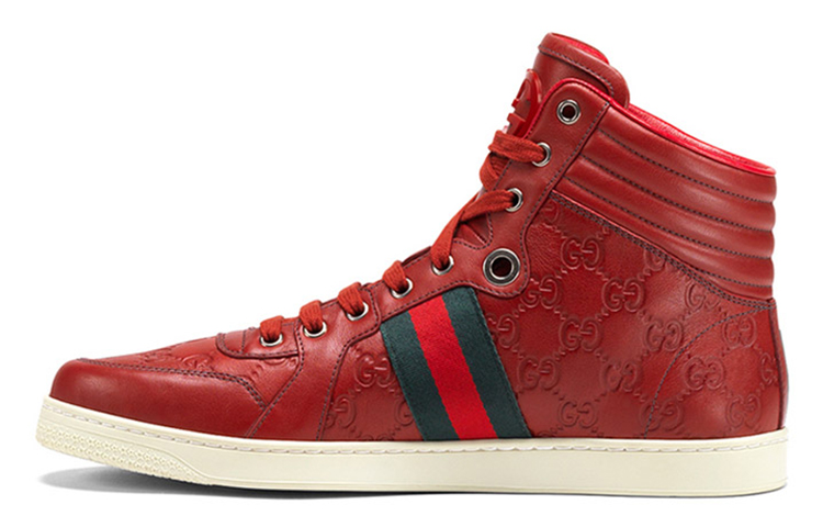 Gucci High-Top Sneaker 'Red Leather' 221825-A9L90-6461