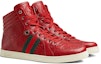 Order Sneaker Gucci Bertapak Tinggi 'Kulit Merah' 221825-A9L90-6461