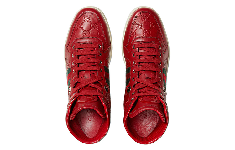Lookbook Gucci High-Top Sneaker 'Red Leather' 221825-A9L90-6461