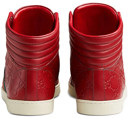 Gucci High-Top Sneaker 'Red Leather' 221825-A9L90-6461 Shop Gucci High-Top Sneaker 'Red Leather' 221825-A9L90-6461