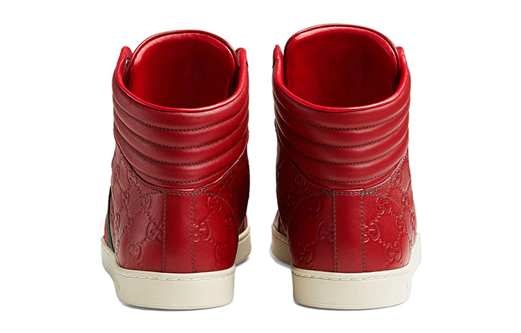 Shop Gucci High-Top Sneaker 'Red Leather' 221825-A9L90-6461