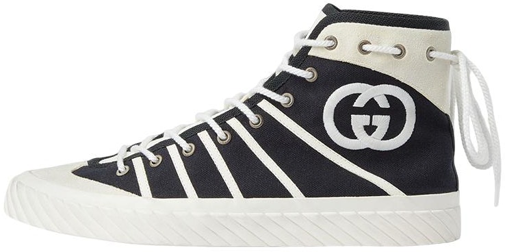 Gucci GG Tortuga High Sneakers 'Black White' 741893‑FABJU‑1297 