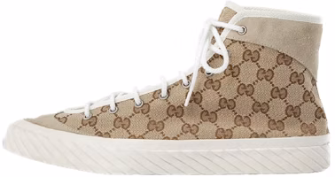 Gucci High-Top Canvas Sneakers 'Distressed Beige' 738995-FABQA-9796 Gucci High-Top Canvas Sneakers 'Distressed Beige' 738995-FABQA-9796