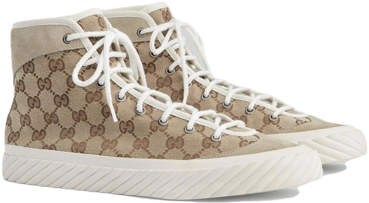 Gucci High-Top Canvas Sneakers 'Distressed Beige' 738995-FABQA-9796 Lookbook Gucci High-Top Canvas Sneakers 'Distressed Beige' 738995-FABQA-9796