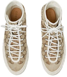 Zapatillas Altas Gucci de Lona 'Beige Desgastado' 738995-FABQA-9796 Shop Zapatillas Altas Gucci de Lona 'Beige Desgastado' 738995-FABQA-9796