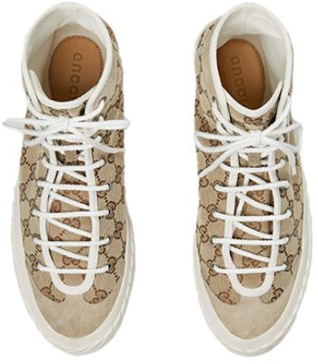 Gucci High-Top Canvas Sneakers 'Distressed Beige' 738995-FABQA-9796 Shop Gucci High-Top Canvas Sneakers 'Distressed Beige' 738995-FABQA-9796