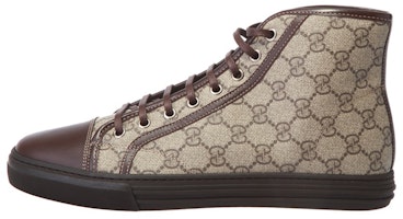Gucci High-Top Lace-Up 'Double G Pattern Brown Beige' 295383-KHN20-9795 Gucci High-Top Lace-Up 'Double G Pattern Brown Beige' 295383-KHN20-9795