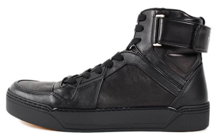 Gucci High Top Logo Velcro Strap Sneaker 'Black'