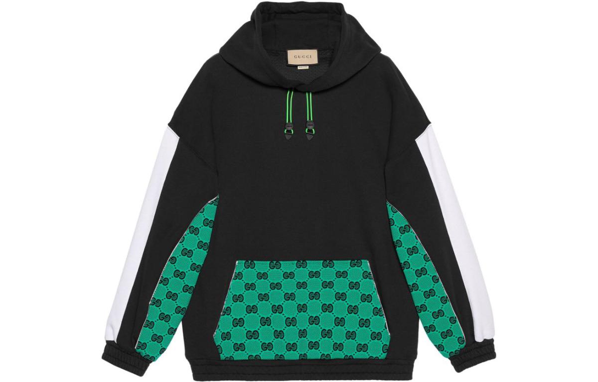 Gucci Hooded Colorblock Pullover Loose Sweatshirt 752154-XJFSK-1136