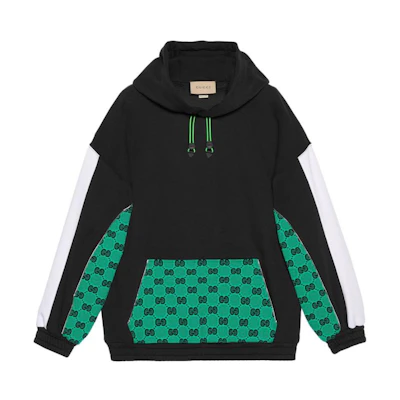 Gucci Hooded Colorblock Pullover Loose Sweatshirt 752154-XJFSK-1136