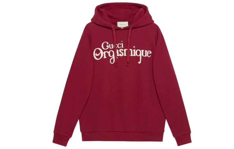 Gucci Hoodie with Logo Print in Burgundy 623244-XJCK0-6960
