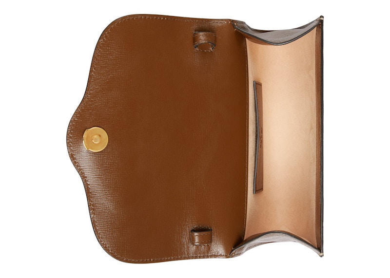 Lookbook Gucci Horsebit 1955 小型手袋 GG Supreme 米色/深褐色款