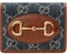 Gucci Horsebit 1955 Card Case Blue/ivory