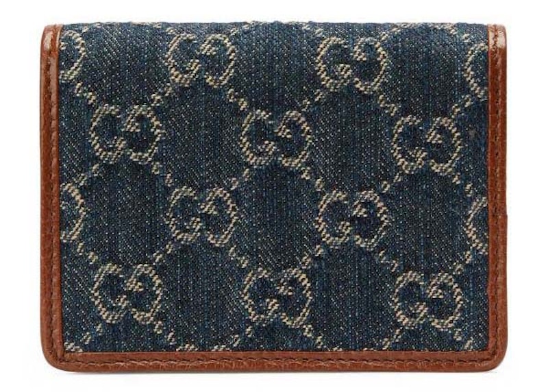 Lookbook 古驰Horsebit 1955卡包 蓝色/象牙色