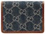 Gucci Horsebit 1955 Card Case Blue/ivory