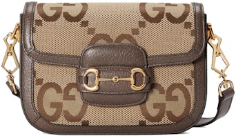 Gucci Horsebit 1955 Jumbo GG Mini Bag Camel/Ebony Gucci Horsebit 1955 Jumbo GG Mini Bag Camel/Ebony