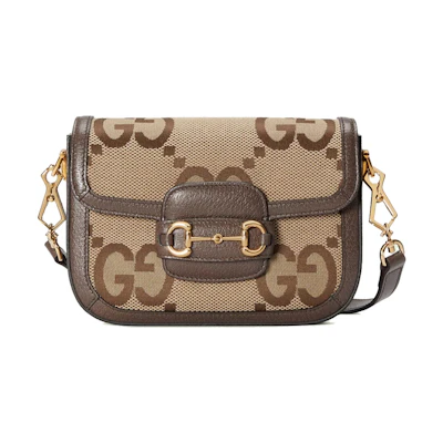 Gucci Horsebit 1955 Jumbo GG Mini Bag Camel/Ebony