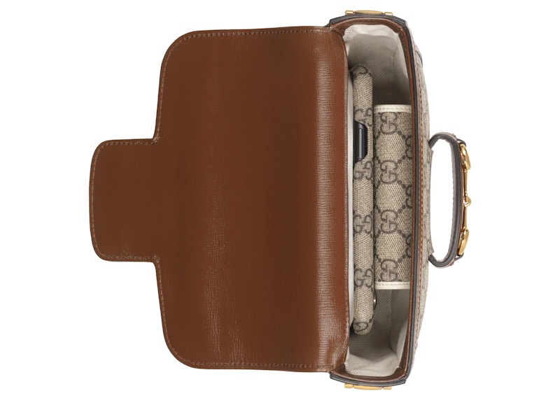 Lookbook Gucci Horsebit 1955 迷你包 米色/咖啡色