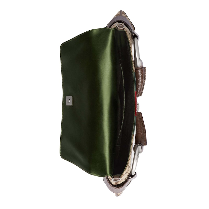 Lookbook 古馳馬銜鏈中號肩背包 米色/深棕色