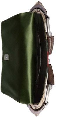 古馳馬銜鏈中號肩背包 米色/深棕色 Lookbook 古馳馬銜鏈中號肩背包 米色/深棕色