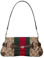 Gucci Horsebit Chain Small Shoulder Bag Beige/Ebony Gucci Horsebit Chain Small Shoulder Bag Beige/Ebony