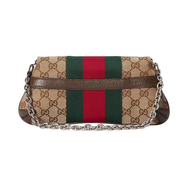 Order Beg Tangan Kecil Gucci Horsebit Rantai Beige/Ebony