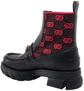 Gucci Horsebit GG Jersey Boot 'Hitam Merah' 718708-AAA4Y-1071 Shop Gucci Horsebit GG Jersey Boot 'Hitam Merah' 718708-AAA4Y-1071