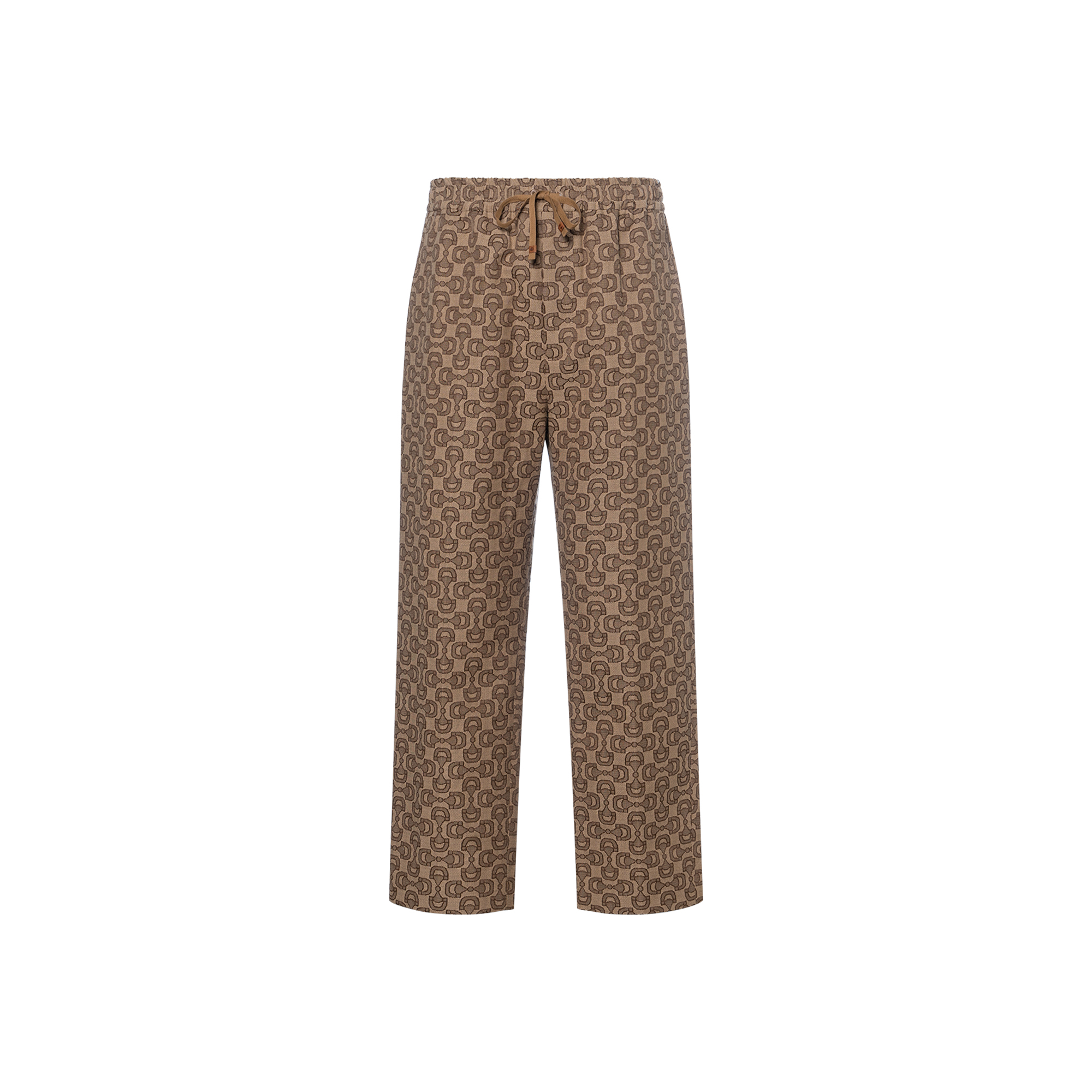 Gucci Horsebit Jacquard Tapered Casual Pants Beige FW22 698725-Z8A1O-9742