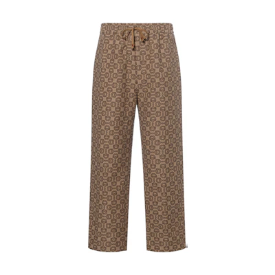 Gucci Horsebit Jacquard Tapered Casual Pants Beige FW22 698725-Z8A1O-9742