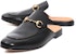 Gucci Selipar Kulit Horsebit 'Hitam' 426219-BLM00-1000