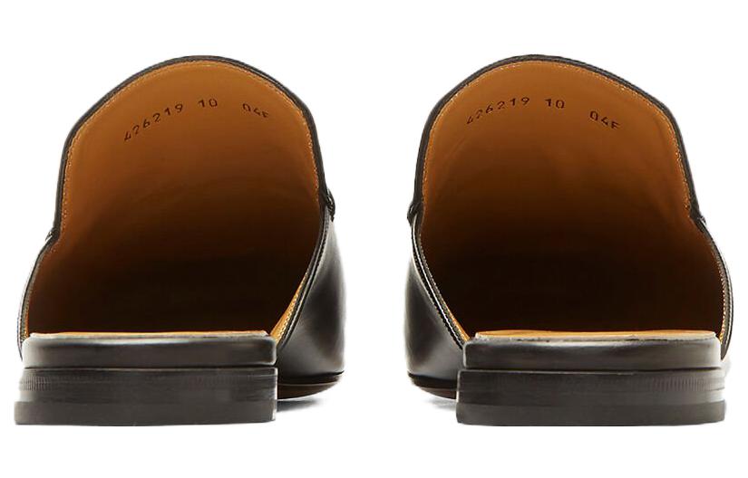 Purchase Gucci Selipar Kulit Horsebit 'Hitam' 426219-BLM00-1000