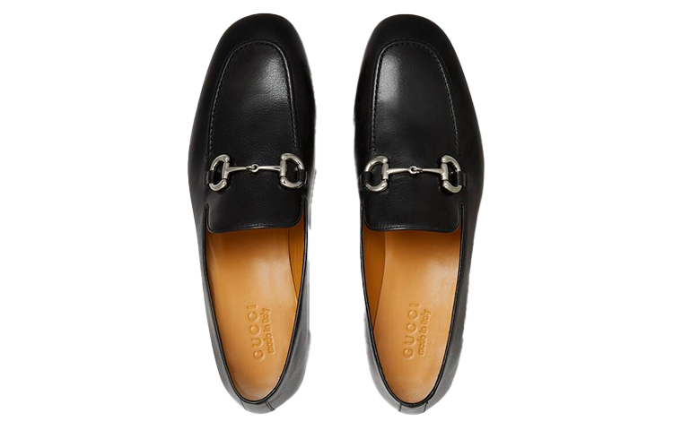 Shop GUCCI 古馳 馬嚼頭扣樂福鞋 黑色