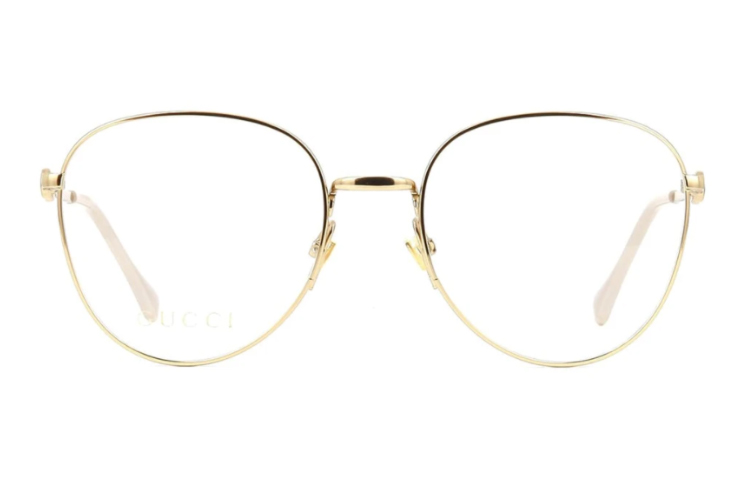 GUCCI Horsebit Logo Gold Round Metal Optical Frame Glasses Unisex GG0880O-001 圖 3