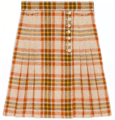 GUCCI Horsebit Plaid Wool A-Line Mini Skirt Pelbagai Warna 643331-ZAF2U-9844 Buy GUCCI Horsebit Plaid Wool A-Line Mini Skirt Pelbagai Warna 643331-ZAF2U-9844
