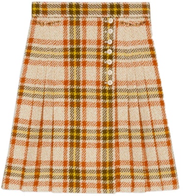 GUCCI Horsebit Plaid Wool A-Line Mini Skirt Pelbagai Warna 643331-ZAF2U-9844 Order GUCCI Horsebit Plaid Wool A-Line Mini Skirt Pelbagai Warna 643331-ZAF2U-9844