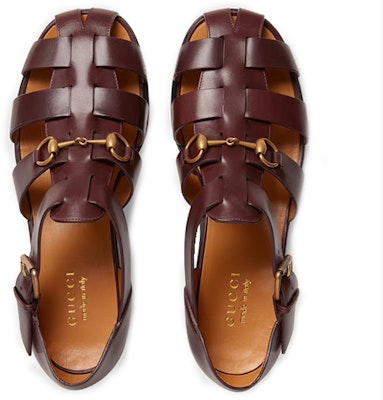 Gucci Horsebit Sandal 'Burgundy' Lookbook Gucci Horsebit Sandal 'Burgundy'