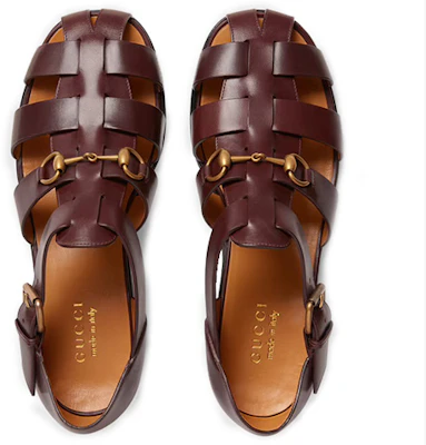 Gucci Horsebit Sandal 'Burgundy' Shop Gucci Horsebit Sandal 'Burgundy'