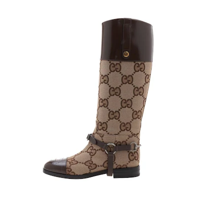 Gucci Horsebit Tall Boots 'Beige Brown'
