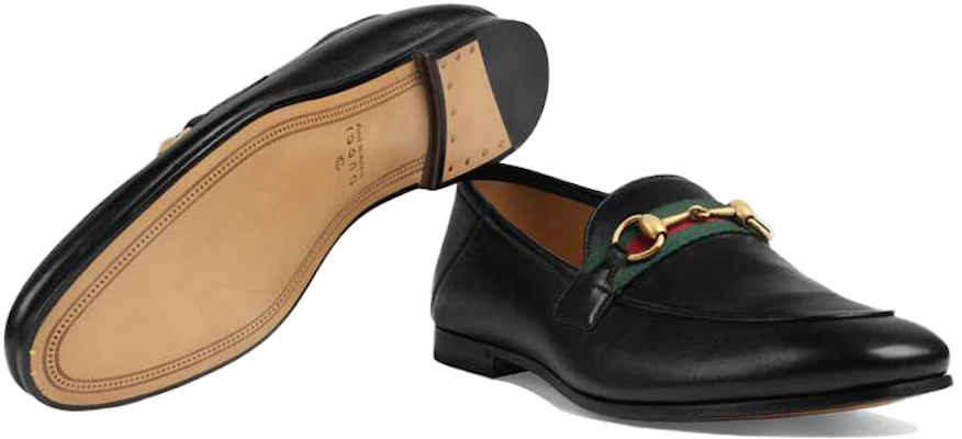 (W) Gucci Horsebit Loafer dengan Web 'Kulit Hitam' 581513-DLCC0-1078 Sizing (W) Gucci Horsebit Loafer dengan Web 'Kulit Hitam' 581513-DLCC0-1078