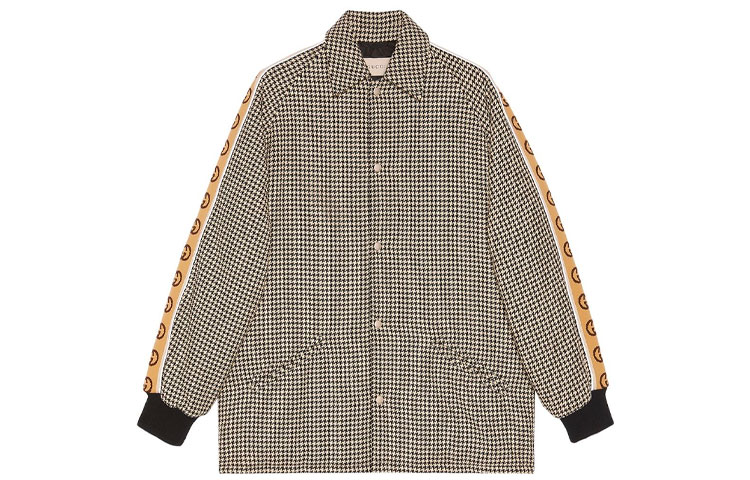 Gucci Houndstooth Monogram Loose Fit Unisex Jacket Khaki 604031-ZACZ2-2378