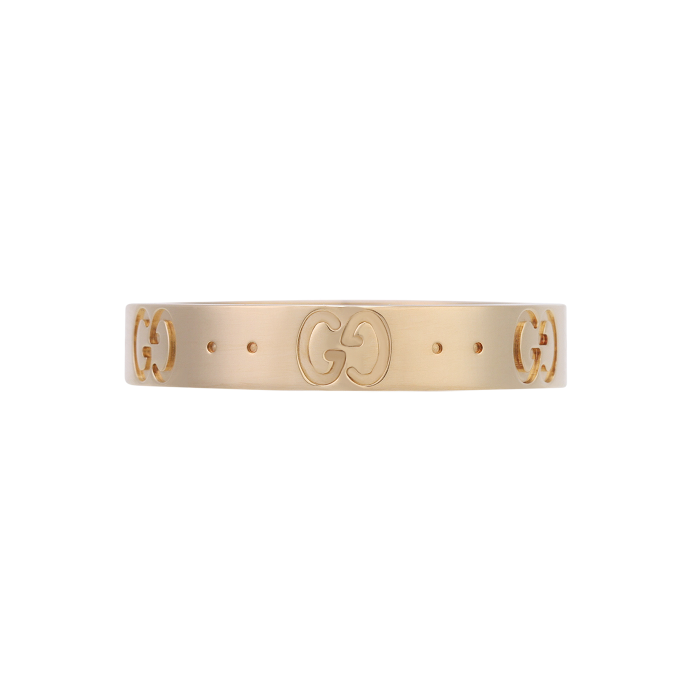 GUCCI Icon Series 18K Gold Narrow Ring Unisex Couple Ring 18K Gold 660070-J8500-8000-1