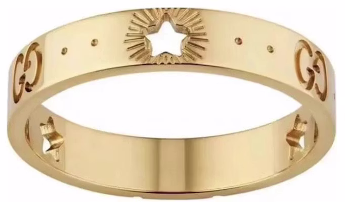 GUCCI Icon Series Cincin Emas 18K Bintang Cutout Unisex Pasangan Gold 607339-J8500-8000 Buy GUCCI Icon Series Cincin Emas 18K Bintang Cutout Unisex Pasangan Gold 607339-J8500-8000
