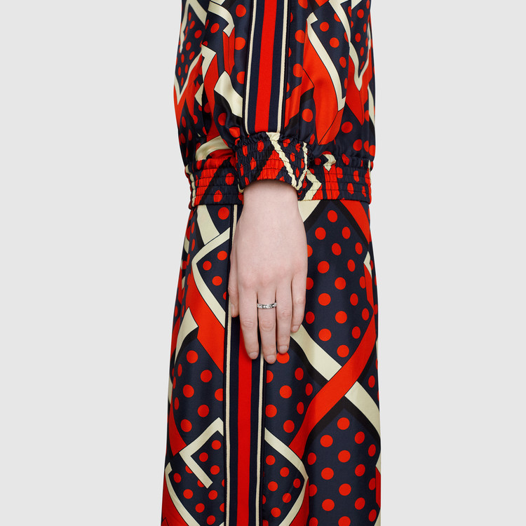 GUCCI Icon Series 18K White Gold Diamond Heart Ring Unisex Couple Style Gold. 662055-J8568-9066 圖 7