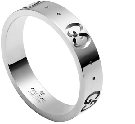 Anillo GUCCI Icon Series Oro Blanco 18K Diseño Unisex para Parejas. 660070-J8502-9000 Lookbook Anillo GUCCI Icon Series Oro Blanco 18K Diseño Unisex para Parejas. 660070-J8502-9000