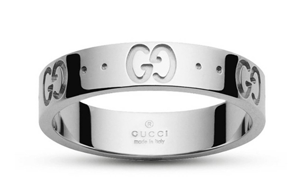 Purchase Anillo GUCCI Icon Series Oro Blanco 18K Diseño Unisex para Parejas. 660070-J8502-9000