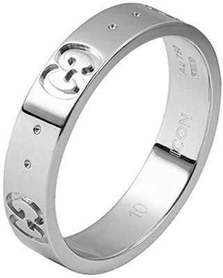 Anillo GUCCI Icon Series Oro Blanco 18K Diseño Unisex para Parejas. 660070-J8502-9000 Sizing Anillo GUCCI Icon Series Oro Blanco 18K Diseño Unisex para Parejas. 660070-J8502-9000