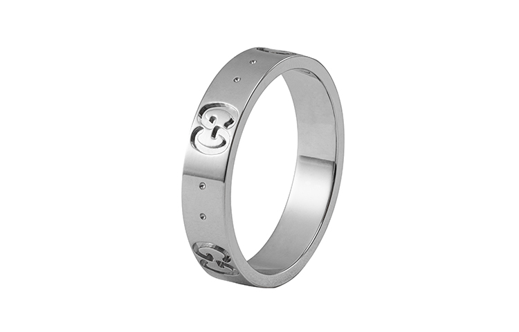 Cheap Anillo GUCCI Icon Series Oro Blanco 18K Diseño Unisex para Parejas. 660070-J8502-9000