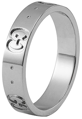 Anillo GUCCI Icon Series Oro Blanco 18K Diseño Unisex para Parejas. 660070-J8502-9000 Cheap Anillo GUCCI Icon Series Oro Blanco 18K Diseño Unisex para Parejas. 660070-J8502-9000