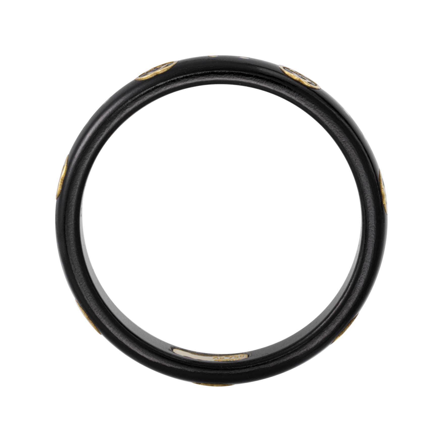 Shop 구찌 아이콘 시리즈 인터로킹 G 18K 골드 링 유니섭 커플 디자인. 679262-I0H11-8029