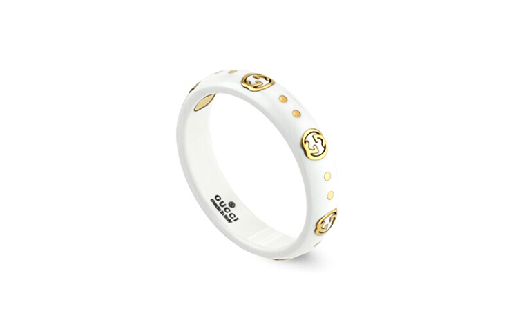 Shop Anillo GUCCI Icon Serie G entrelazada 18K Oro Unisex Pareja. 679262-J85V5-8062